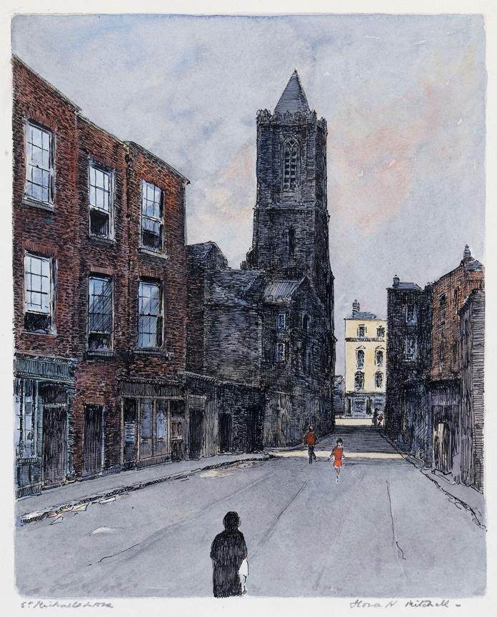 Saint Michael's Tower and Synod Hall, High Street from Michael's Lane