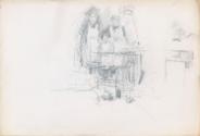 Three Children; Two Bearded Gentlemen (on verso)