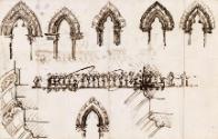 Gothic Windows, on the verso of an unfinished letter written in Dublin