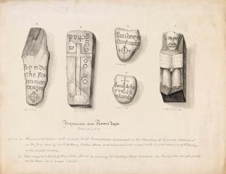 Four Stones from the Cathedral Cemetery and a Bas-relief from Saint Cathag's Well, Lismore, County Waterford