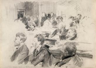 The Court Room with William O'Brien, William Redmond and Joseph Gillis Biggar in the Front Row