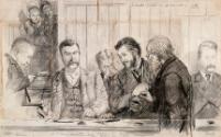 Mr Williams ('Chronicle'), G. Fro[...] ('New York Times'), J. Doyle (Advertiser), W. Wilde and Two Other Reporters