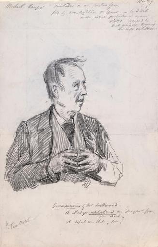 Michael Hayes, who Escaped the Moonlighters by a Back Window Leaving his Family Behind; J. Stack M.P. (on verso)