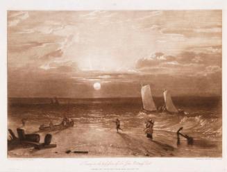 Fishermen Coming Ashore at Sunset (M)