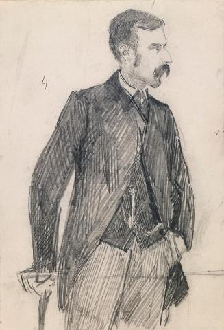 A Male Witness with a Cane