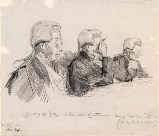 Efforts by the Judges to Keep their Countenances during Maurice Leonard's [...]