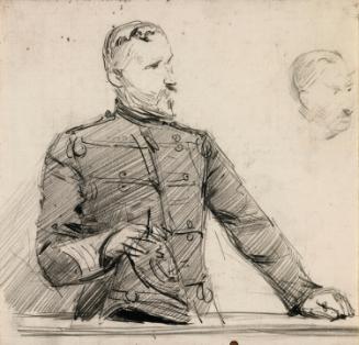 A Member of the Royal Irish Constabulary and a Man's Head