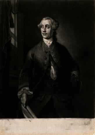 Simon Harcourt, 1st Earl Hrcourt, (1714-1777), holding a plan of Nuneham, Oxfordshire, (later Lord Lieutenant of Ireland)