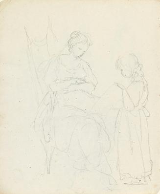 Mother and Child Reading (?)
