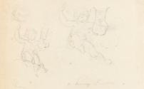 Sketches of Putti with Lyre
