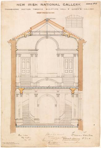 A Transverse Section through the Sculpture Hall and the Queen's Gallery