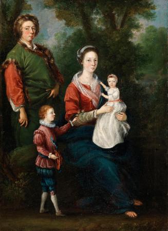 Portrait of Joseph Leeson, 1st Earl of Milltown with his Third Wife Elizabeth, their Daughter Cecilia and his Grandson Joseph, later 3rd Earl of Milltown