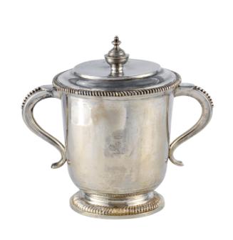 Two handled cup and cover