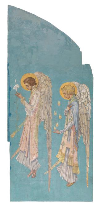 Two Winged Angels in Profile