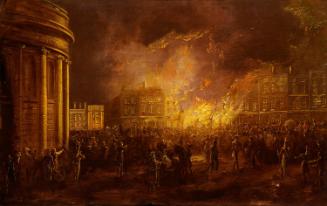 The Burning of the Arcade in College Green, Dublin