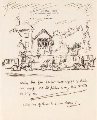 'The Daily Scene' an illustrated letter from William Orpen to Mrs St George