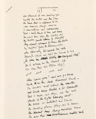 A poem by William Orpen