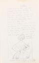 Illustrated letter from William Orpen to Mrs St George with a sketch of Mrs Melvill