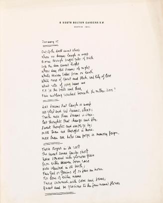 'January 1st' a poem by William Orpen