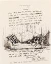 Illustrated letter from William Orpen to Mrs St George with a sketch of the artist asleep in his studio
