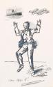 Illustrated letter from William Orpen to Mrs St George with a humorous sketch of the artist stepping off Ireland