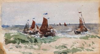 Dutch Fishing Boats off Scheveningen, Holland