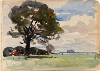 Ireland's Eye from the Shore; Sheep (on verso)