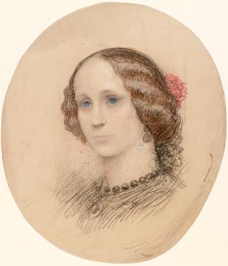 Portrait of a Lady with a Red Rose in her Hair
