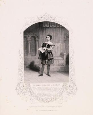 Barry Sullivan, (1821-1891), Actor, as Shakespeare's Hamlet, (Act 2, Sc. 2)