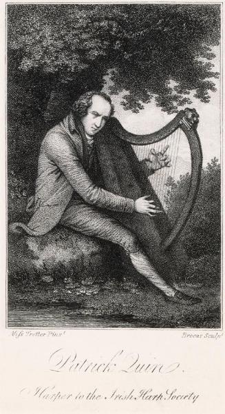 Patrick Quin, (born c.1640), Harpist, (pl. for the 'Monthly Pantheon', October 1809)