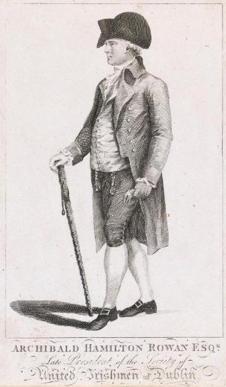 Archibald Hamilton Rowan, (1751-1834), late President of the Society of United Irishmen of Dublin, (pl. for Walker's 'Hibernian Magazine, February 1794)