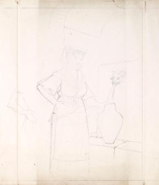 Female Figure in Breton-like Costume