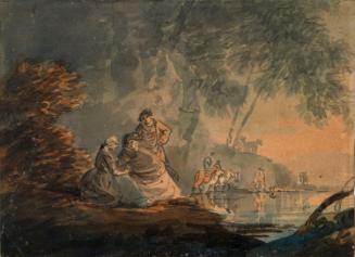 Figures by a River