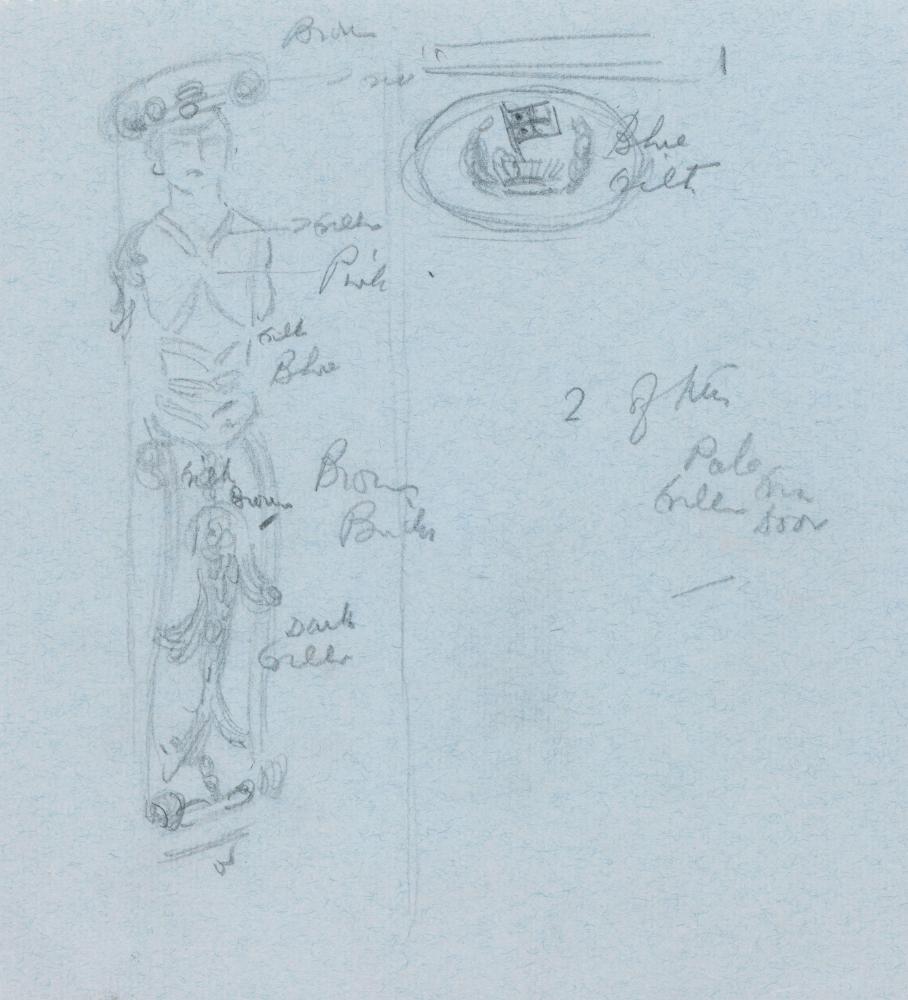 A Ship's Figurehead; Figurehead (on verso)