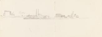 A Panorama of the Docks; The Roof Line of Mercer's Hospital, Mercer Street Upper (on verso)