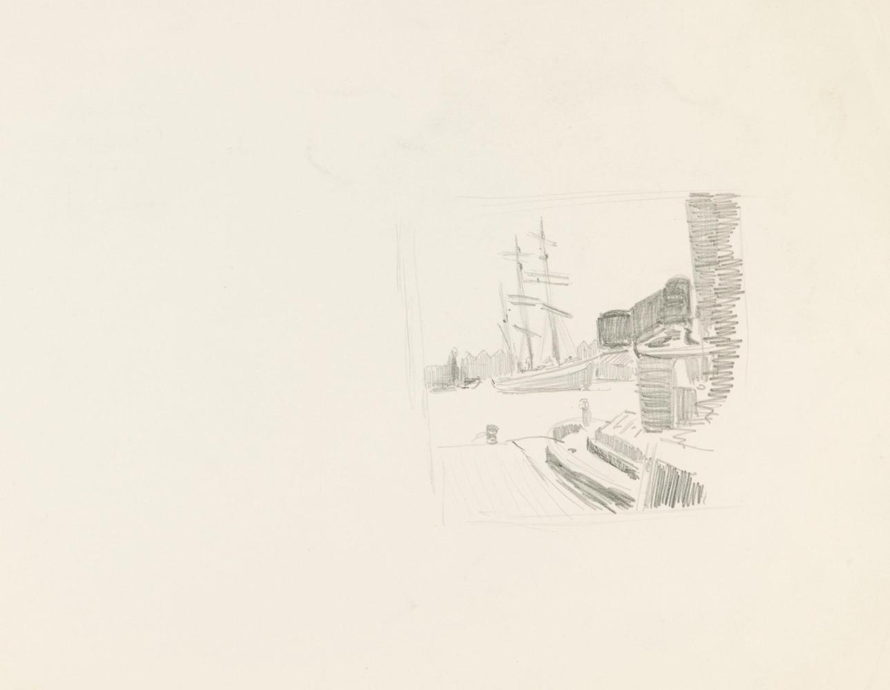 A Schooner in an Unidentified Harbour