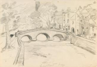 Westport Mall, County Mayo; A Moored Yacht (on verso)