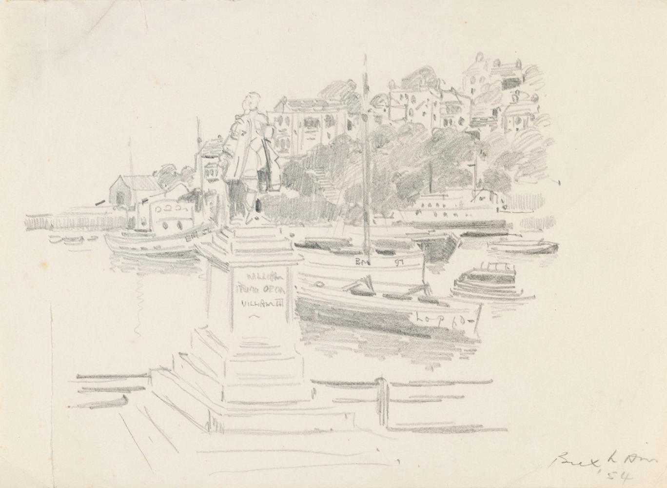 The Statue of King William III, (1650-1702), in Brixham Harbour, Devon, Commemorating his Arrival there from Holland in 1688