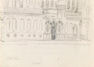 The Dolphin Hotel, Essex Street East, Dublin; A Weather Vane above a Roof (on verso)