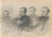 Members of the Contemporary Club, 1886: Mr Baily, Mr Walker, and J. Hogg (left to right)