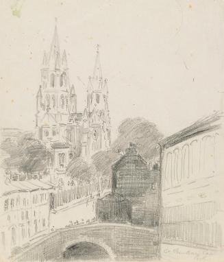 Saint Finbarr's Cathedral, Cork, County Cork, from Clark's Bridge