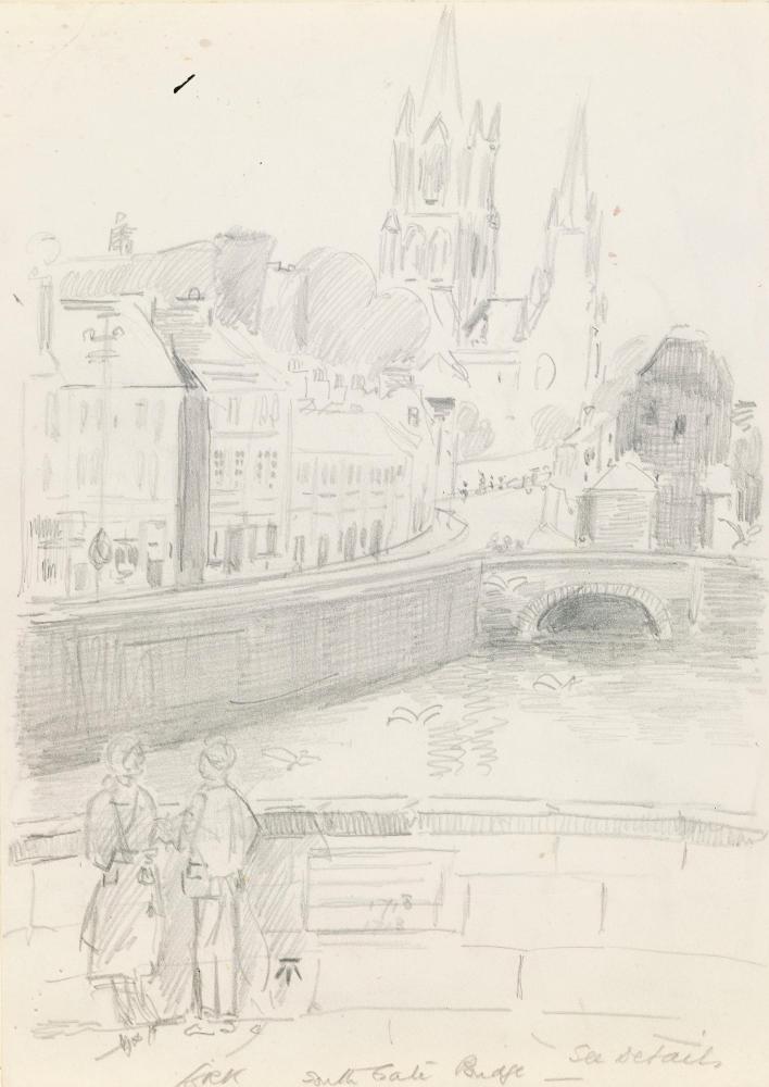 Saint Finbarr's Cathedral, Cork, County Cork, from South Gate Bridge