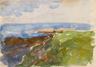 A Grassy Clifftop; A Sand Covered Wreck (on verso)