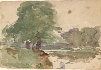 Trees by a River; the same on verso