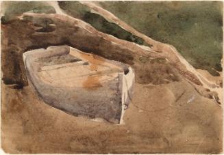 A Moored Dingy; Beached Dinghies (on verso)