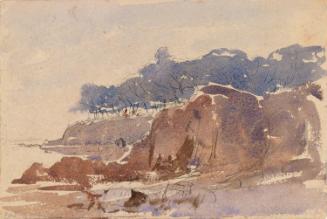 Trees above a Bay; A Beach at Low Tide (on verso)