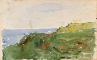 The Sea from a Clifftop; A Field and Trees (on verso)