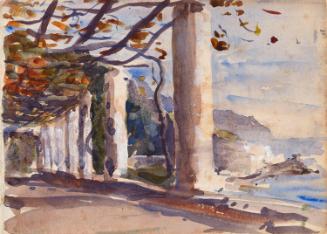 A Vine Pergola on Amalfi, Italy; Fields (on verso)