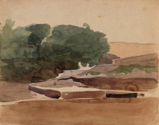 The Banks of a Canal; Carthorses (on verso)