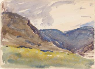 The Head of a Valley; Trees in a Field (on verso)